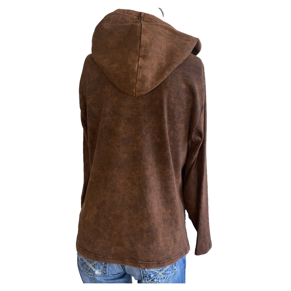 The Collection Royal Hoodie Jacket Women Medium Artsy Zip Hippy Boho 90'S Vibe - Picture 6 of 10